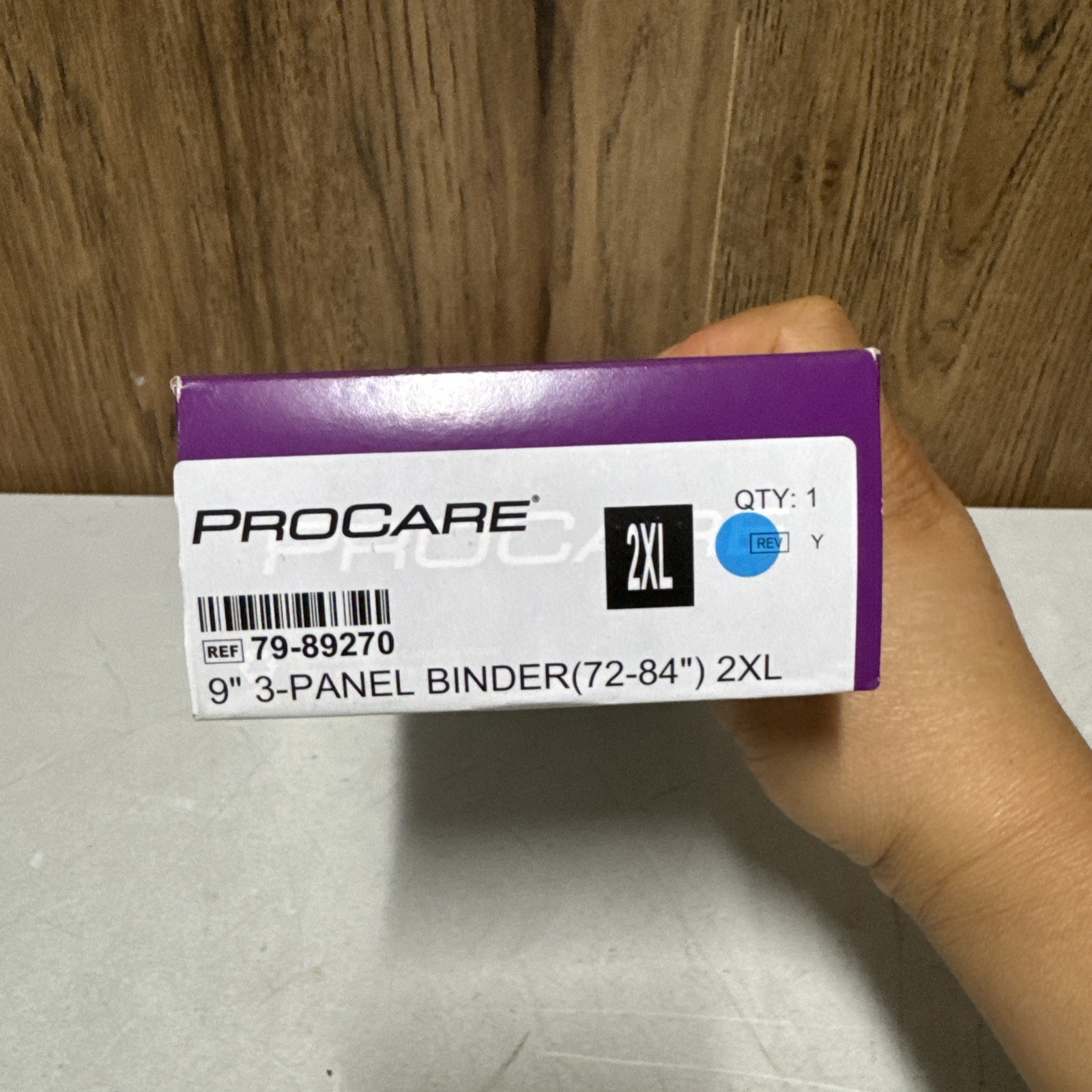 ProCare 9” 3-Panel Abdominal Binder 2XL 72-84” Ref 79-89270 New Sealed