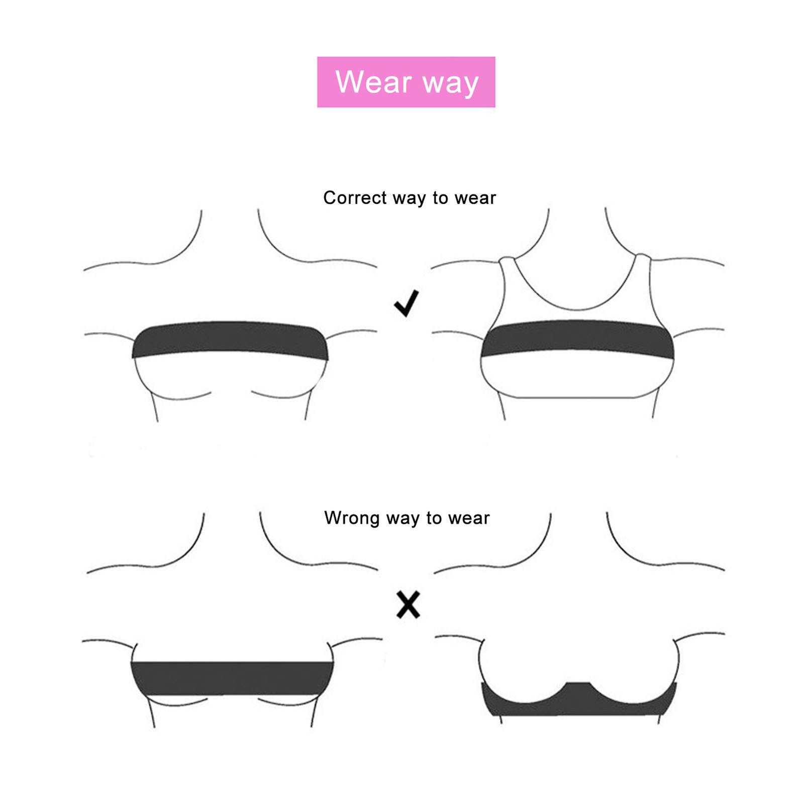 Breast Compression Band High Impact Breast Support Strap Post Surgery Breast
