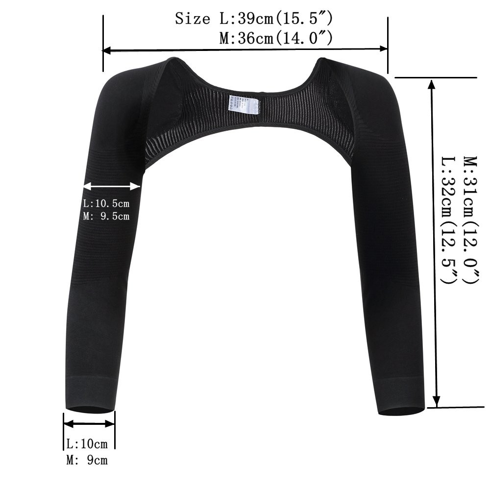 Gudessly Women’s Slimming Arm Shapers Back Shoulder Medium (Pack of 1), Black