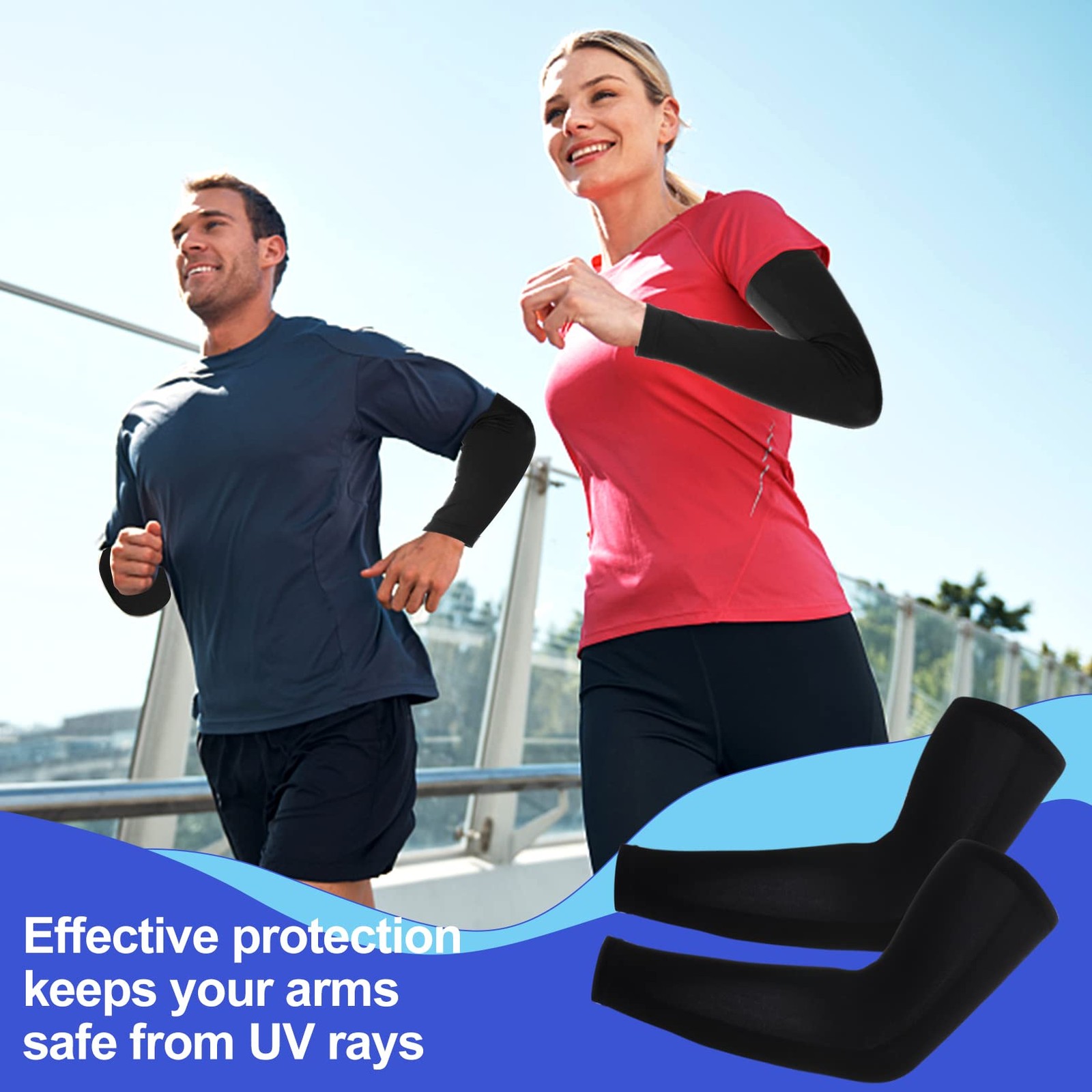 2 Pairs Compression Leg Sleeves Full Leg Compression Sleeve UV Protection Arm…