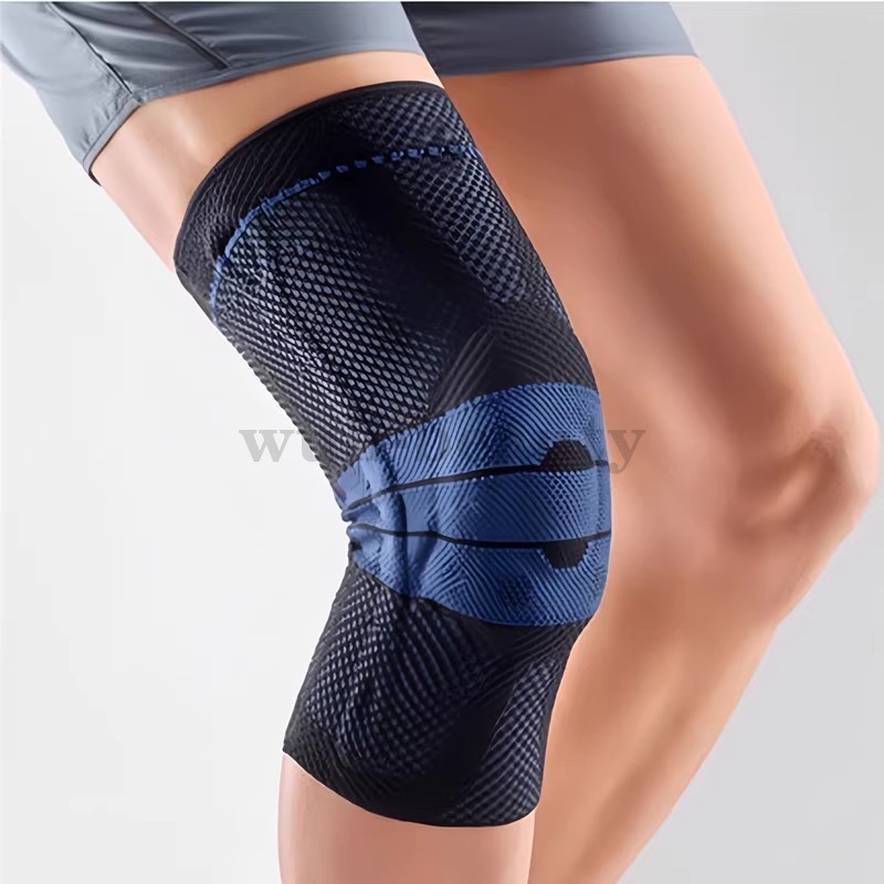 3D Knit Knee Compression Sleeve Silicone Gel Pad for Sports Joint Pain Relief