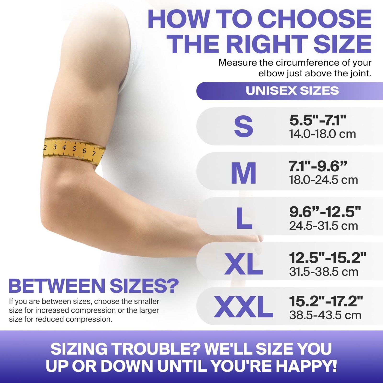 DR. BRACE Elite Elbow Brace XX-Large Purple-White