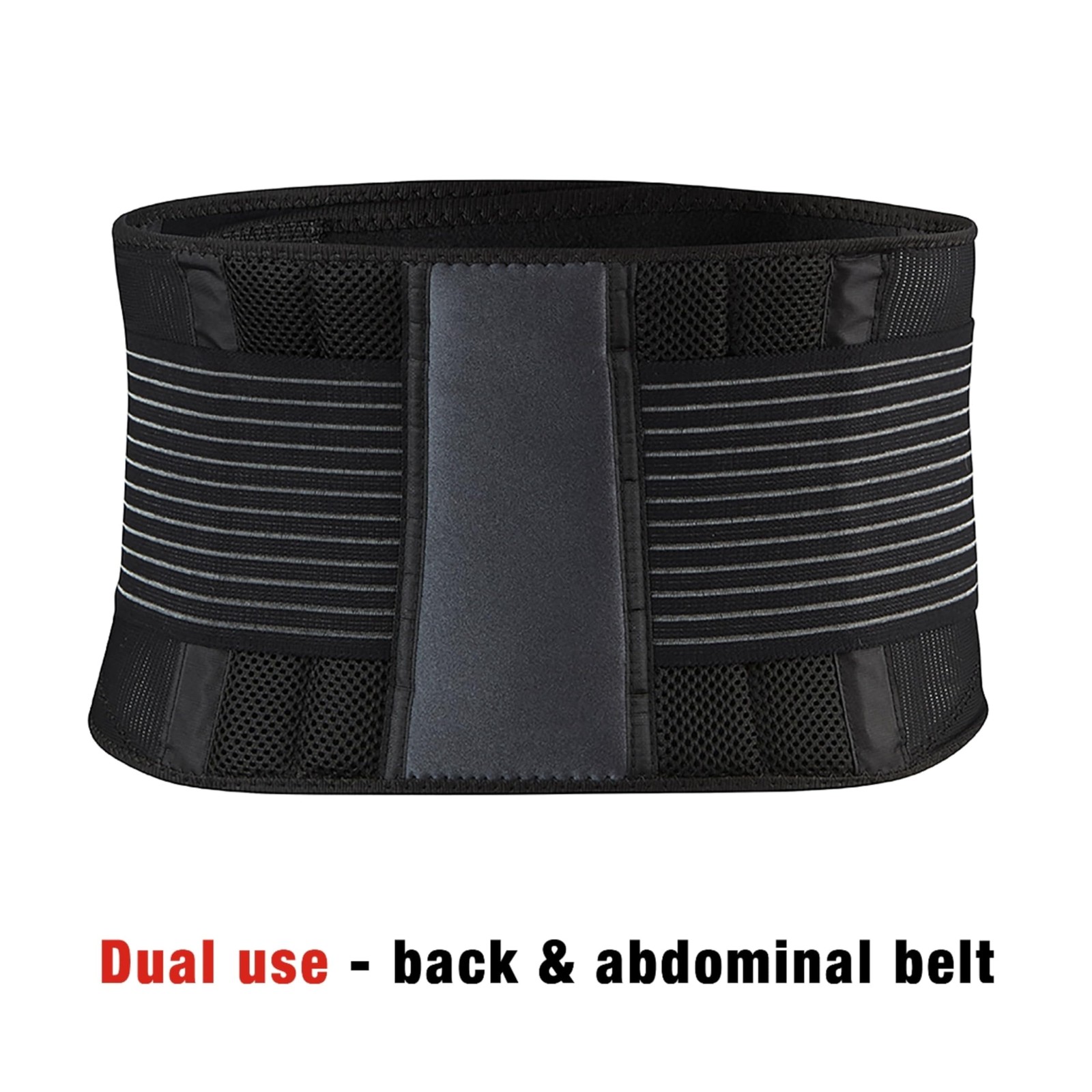Adjustable Back Brace for Support, Comfort, and Full Range of Motion Black