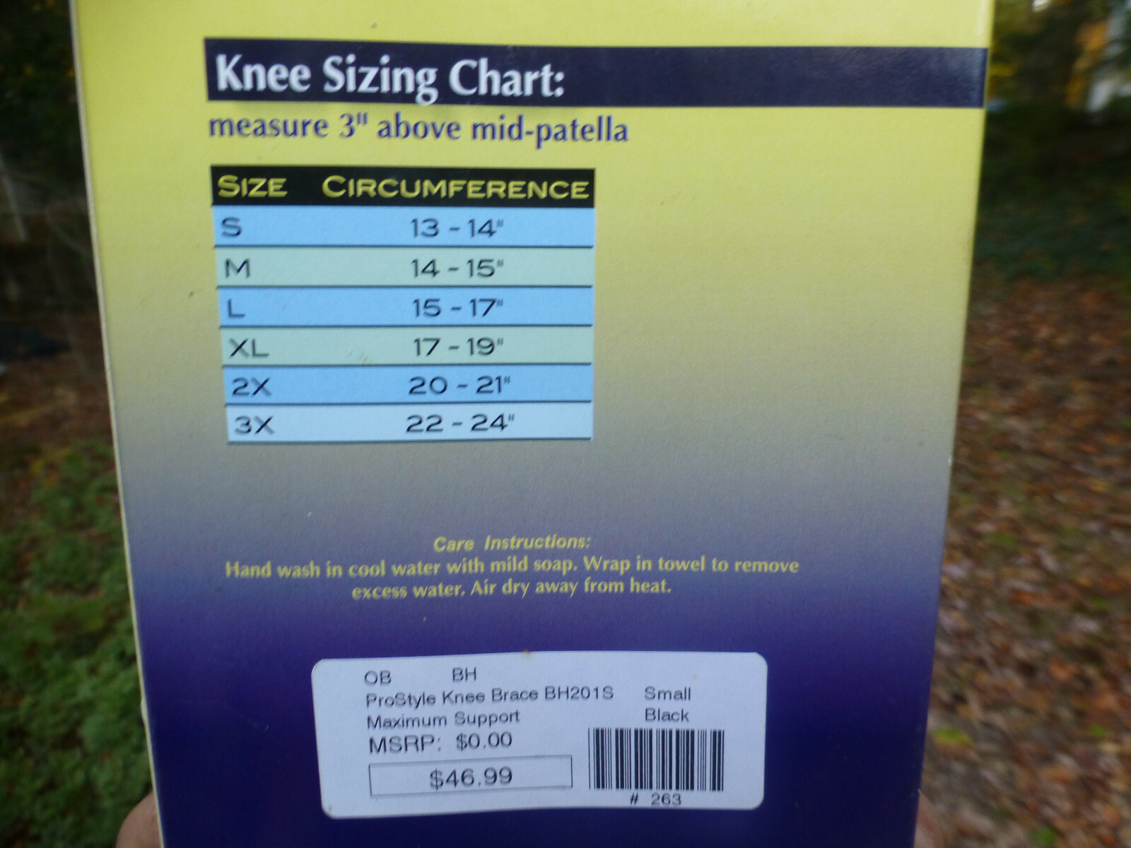 Bell-Horn S Small Prostyle Stabilized Knee Brace Maximum Support
