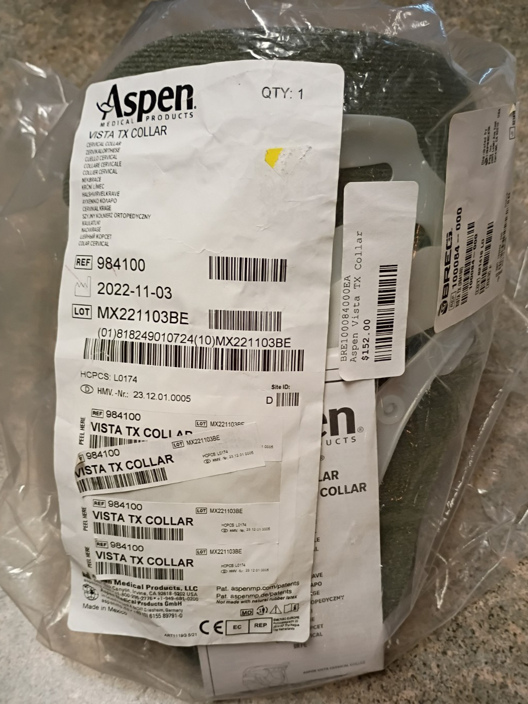 Aspen Vista TX Cervical Collar 984100 Brand New Sealed