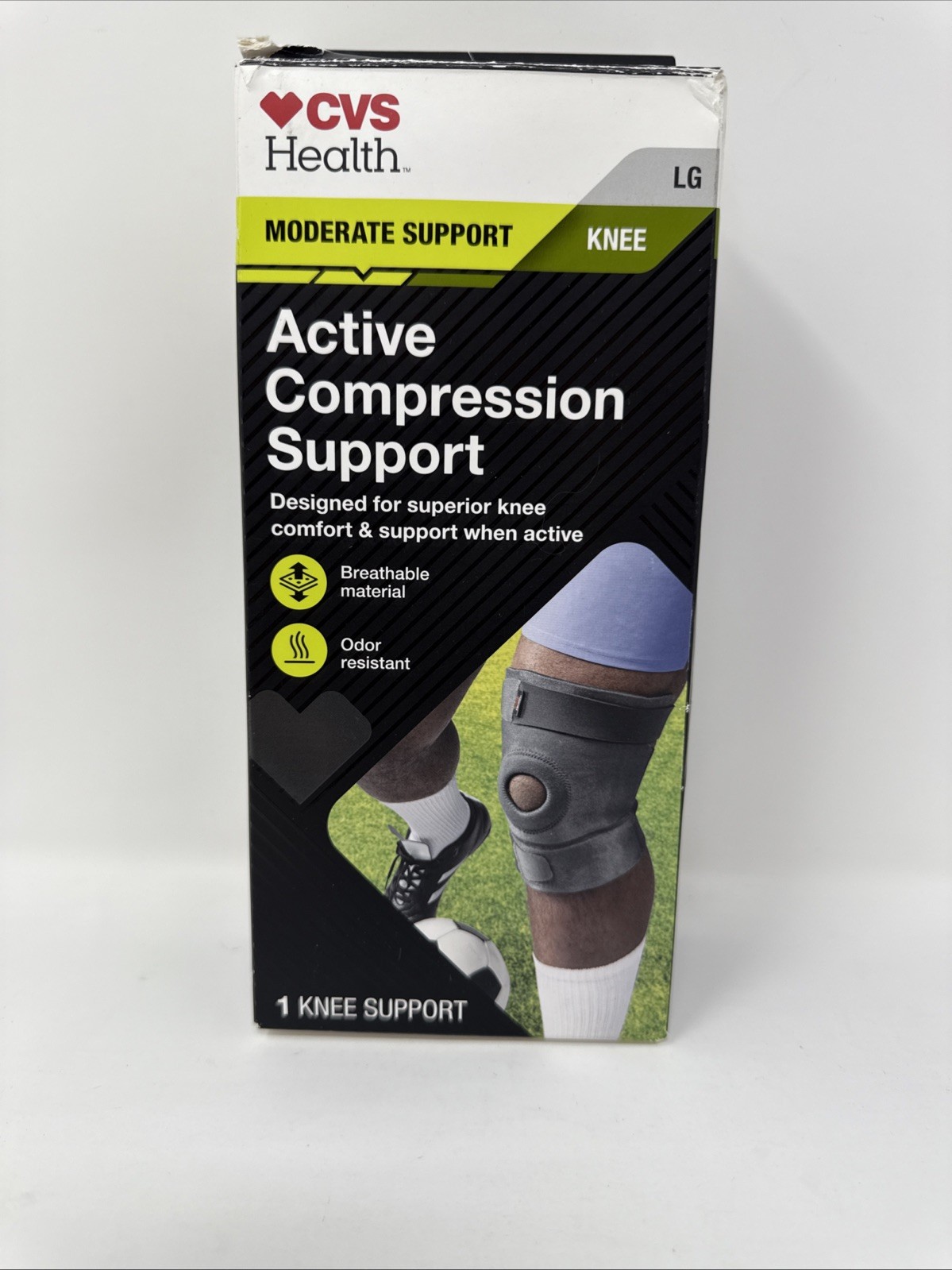 CVS Health Compression Knee Support Brace for Pain Relief – Large Size