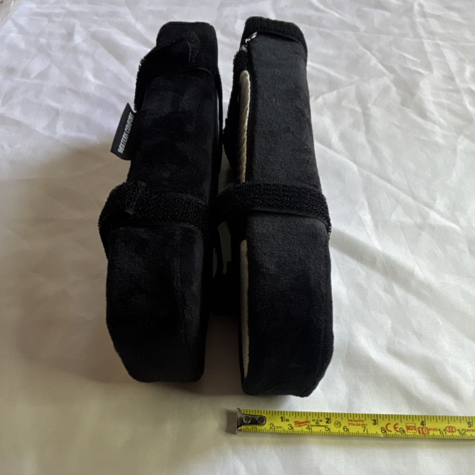 Western Comfort Armrest Pads Adjustable Black White Pair Arm Support 10x3x3 in