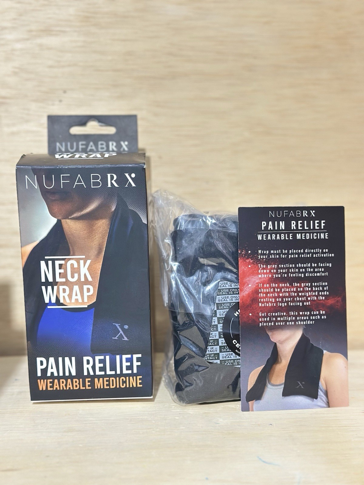 Nufabrx Pain Relieving Weighted Neck Wrap Shoulder Relief Reusable Men & Women