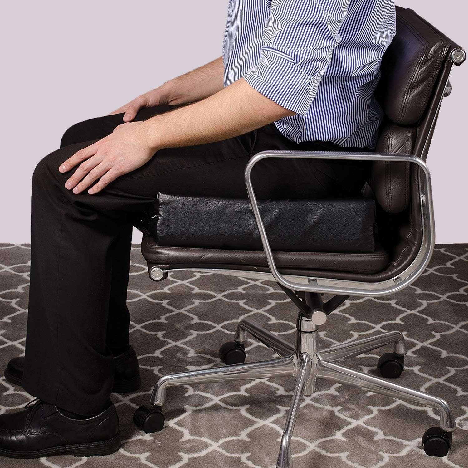 DMI Comfort Seat Cushion for Soft and Firm Support on 16 Inch, Black