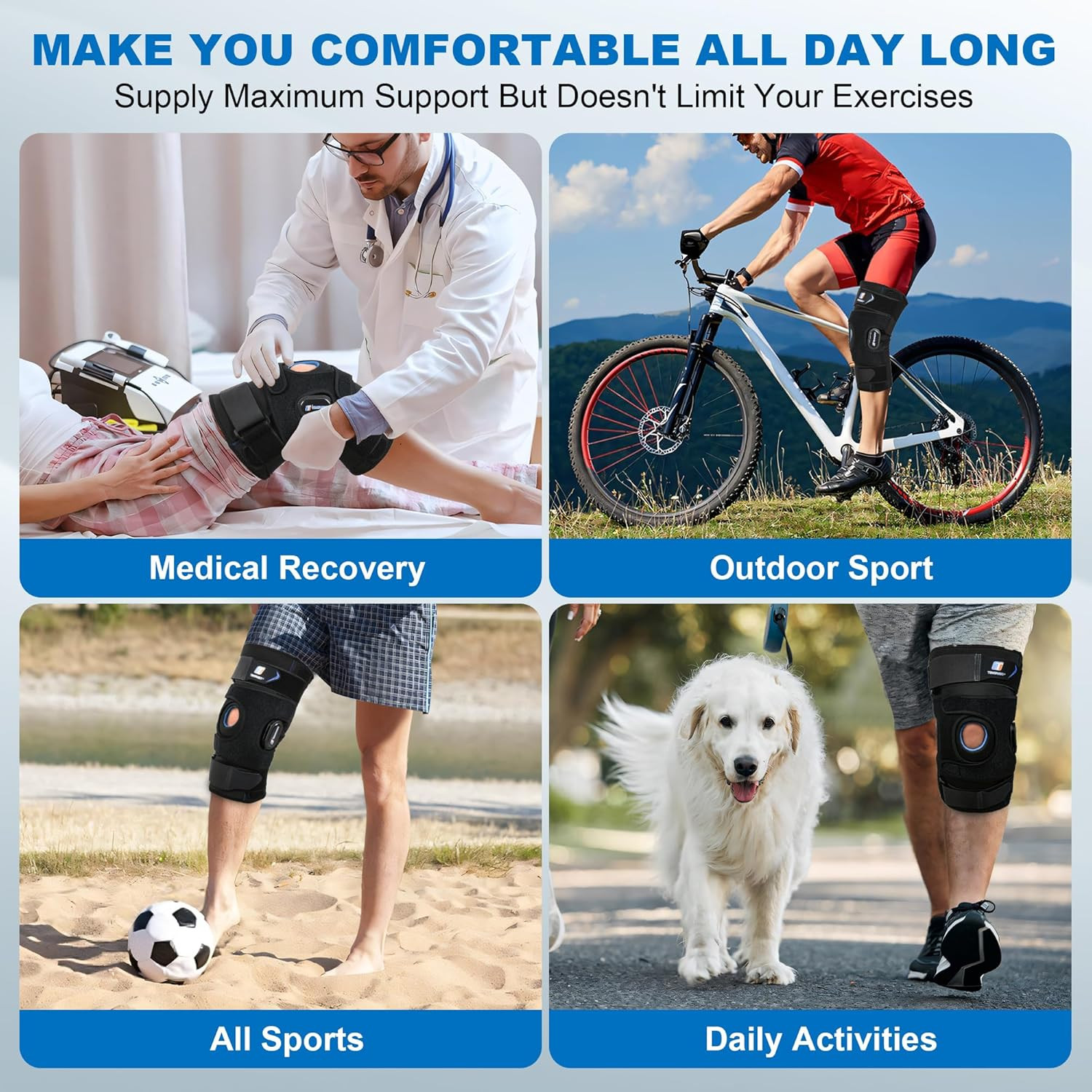 Ultimate Plus Size Knee Brace for Joint Pain Relief & Injury Recovery