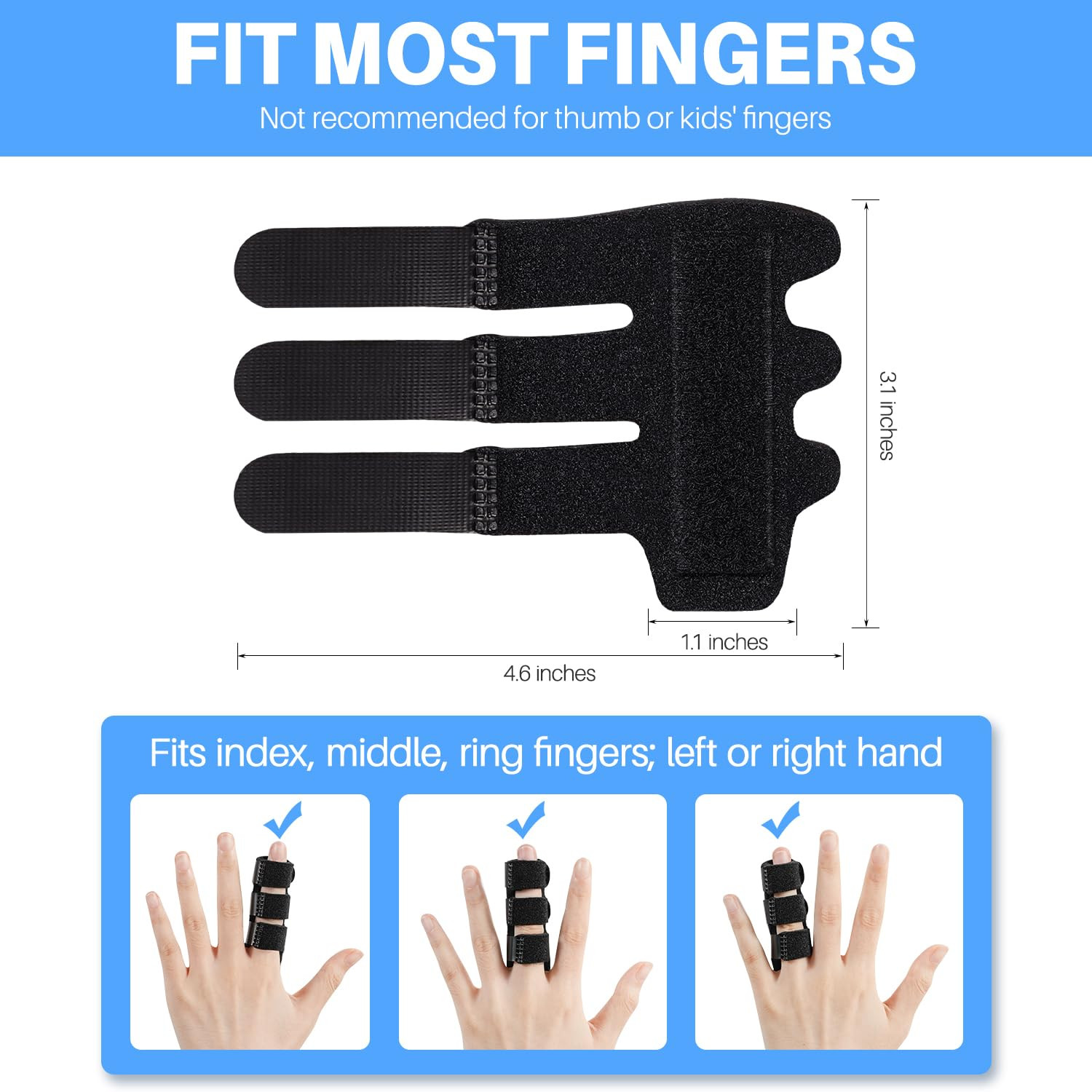 Finger Splint Ice Pack for Pain Relief, Straightening Arthritis, Knuckle Immobil