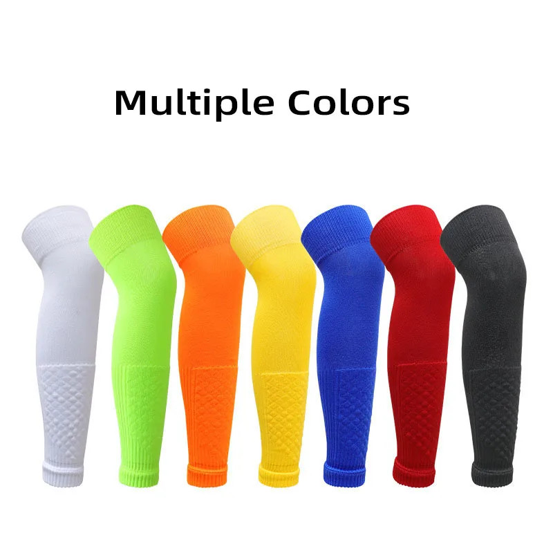 Adult Leg Warmers Elastic Soccer Shin Guard Calf Socks Over Knee Men Sports Comp