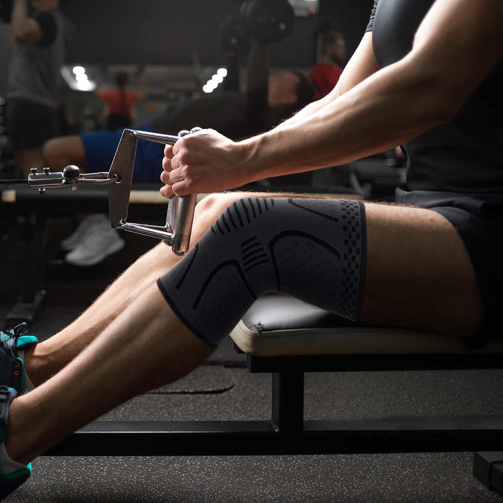 2 Pack Copper Knee Brace Knee Compression Sleeve Support for Men Women Knee P…