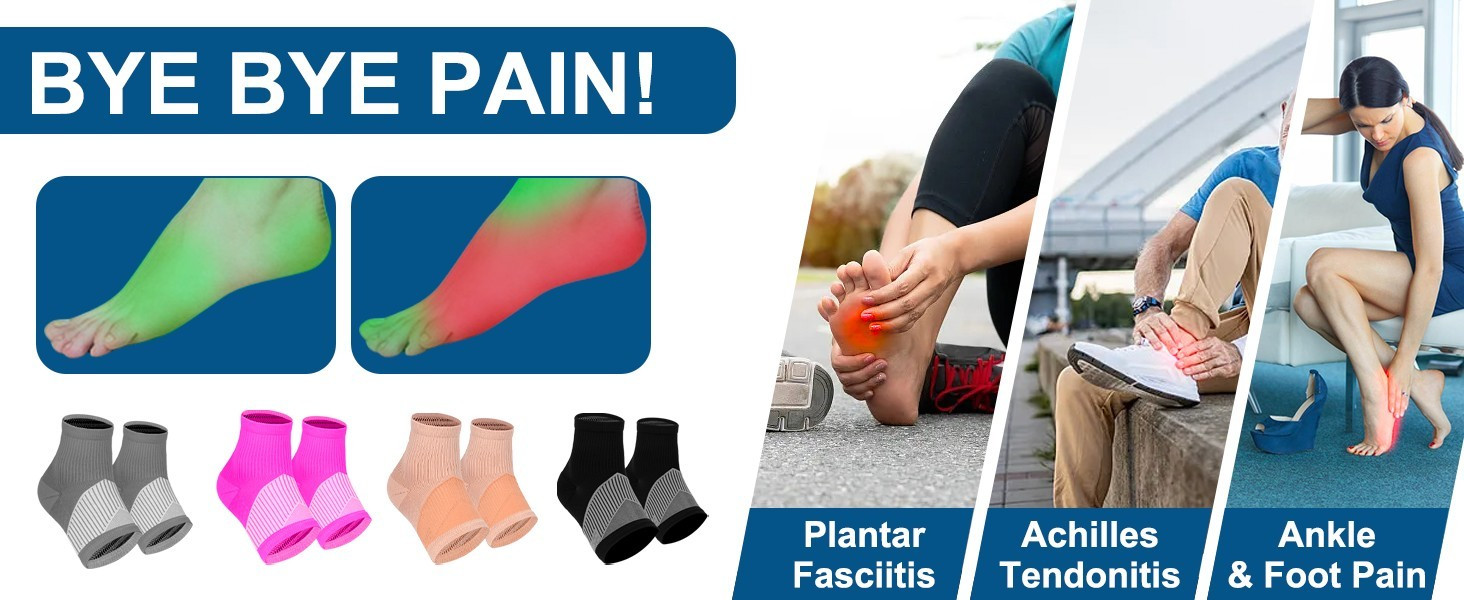 Ankle Compression Sleeves 2 pairs – Adult size Small, two toned gray