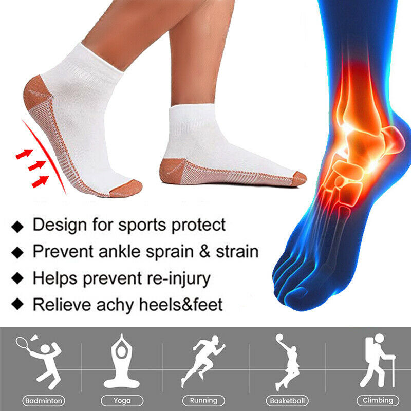 Men Women Compression Gym Relief Ankle Support Brace Foot Sleeve Socks