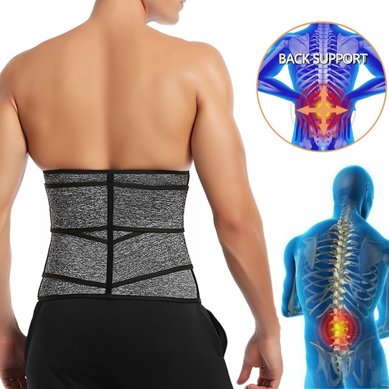 Mens Neoprene Sweat Belt Fat Burner Tummy Control Body Shaper Waist Trainer Gym