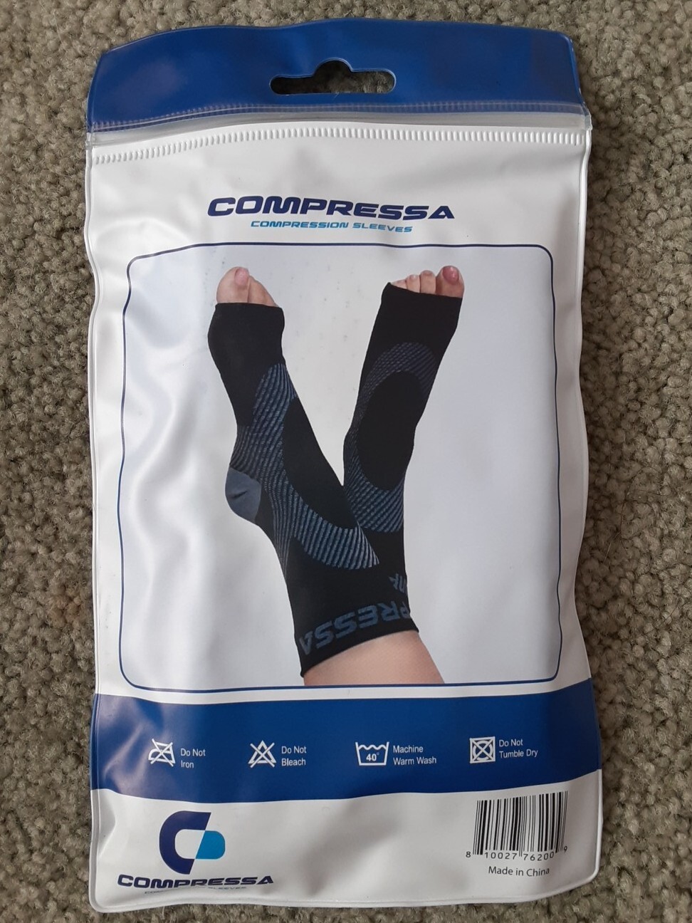 1 NEW Pair Compressa Foot Compression Sleeves Unisex One Size Fits Most
