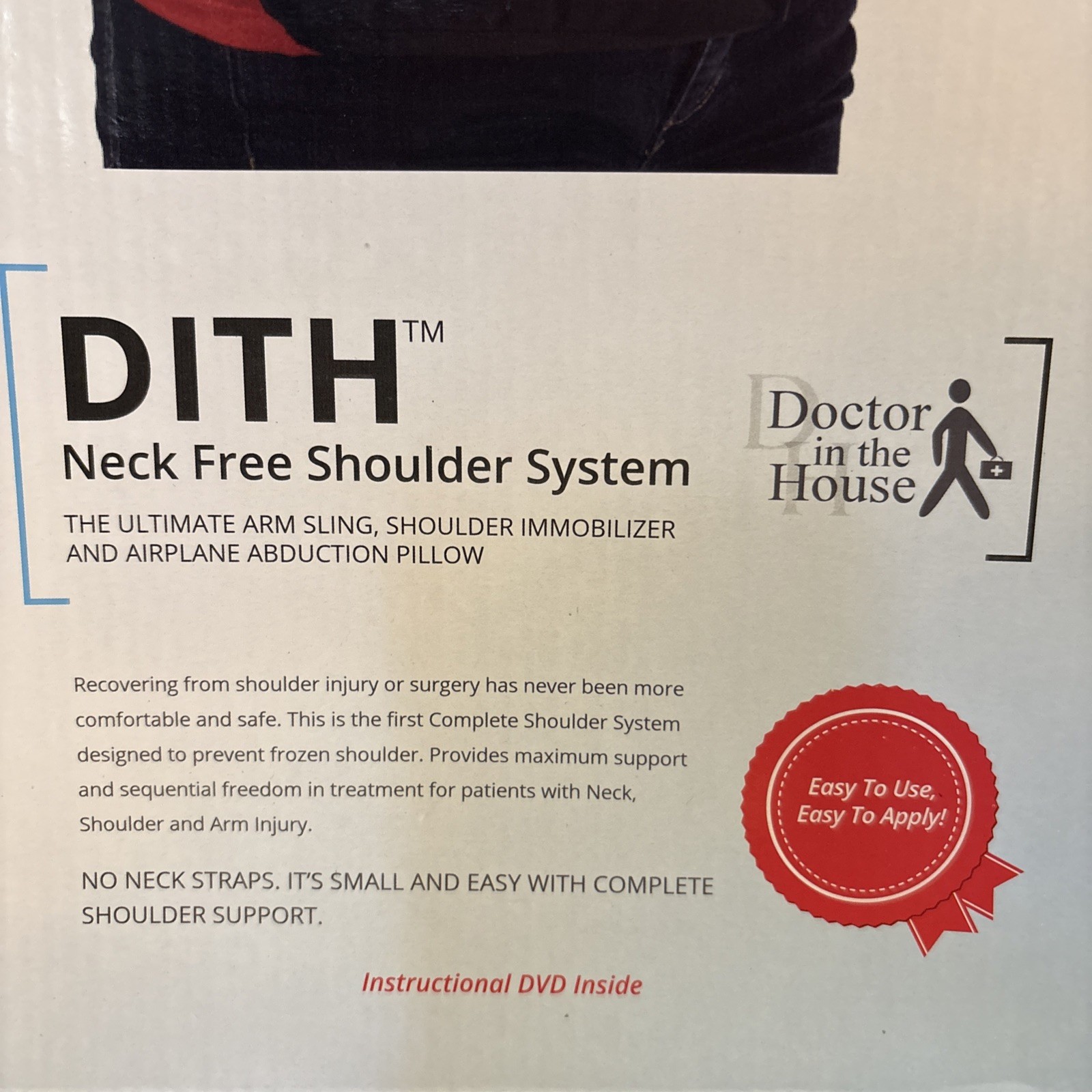 DITH Neck Free Shoulder System, arm sling, Immobilizer and Airplane Pillow NIB