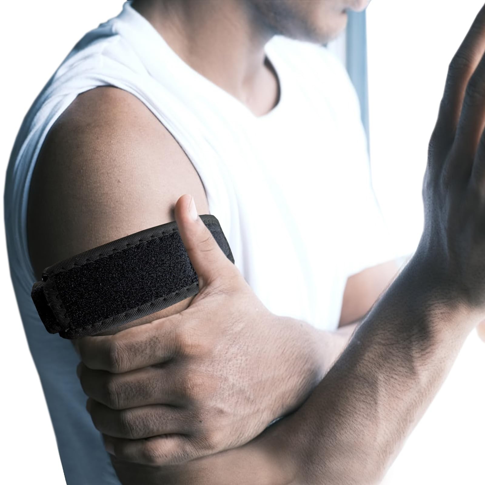 ONETOZERO Upper Arm Compression Support Brace Band for Pain Relief, Bicep Com…