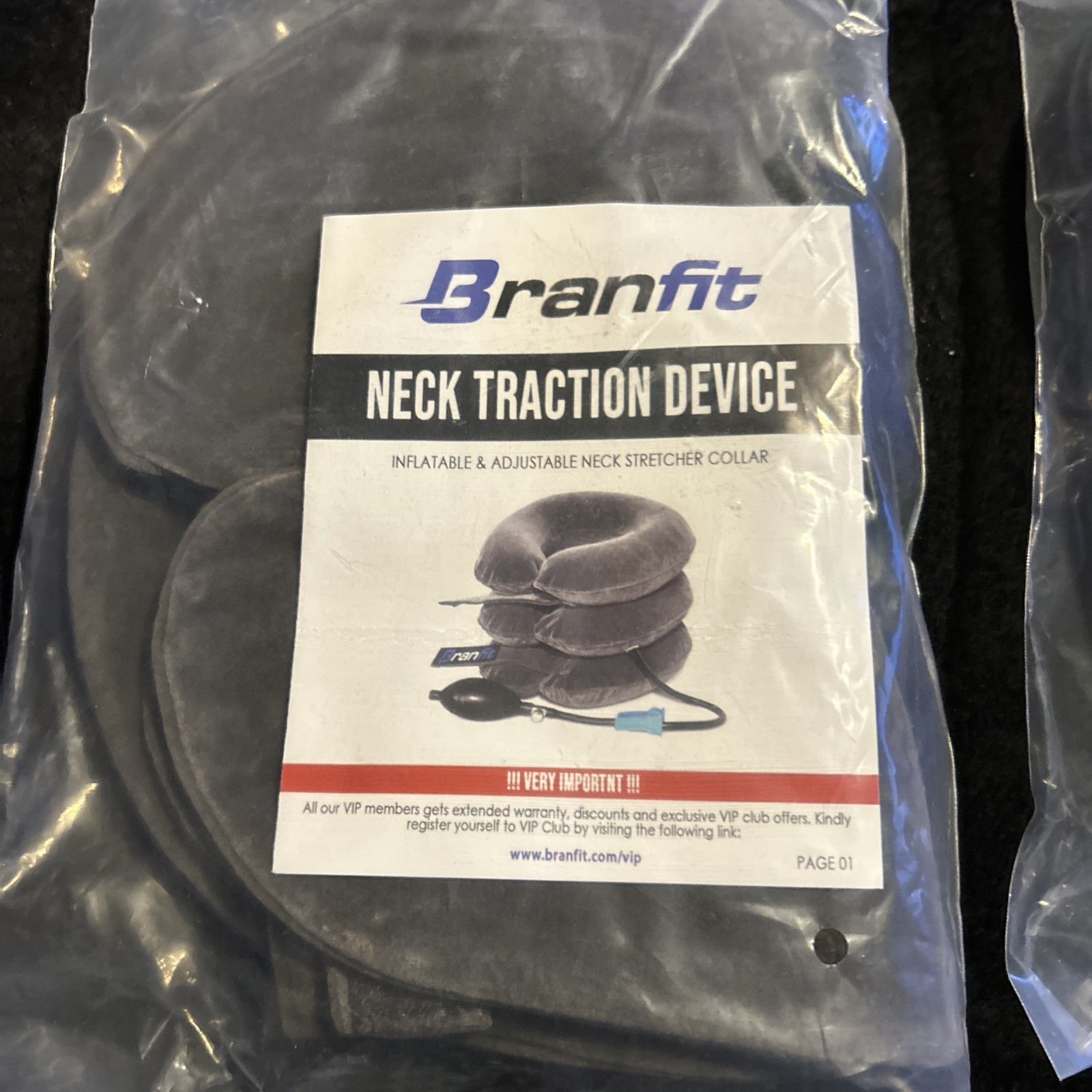 Branfit Cervical Neck Traction Device Brace Adjustable Neck Support Spine Aling