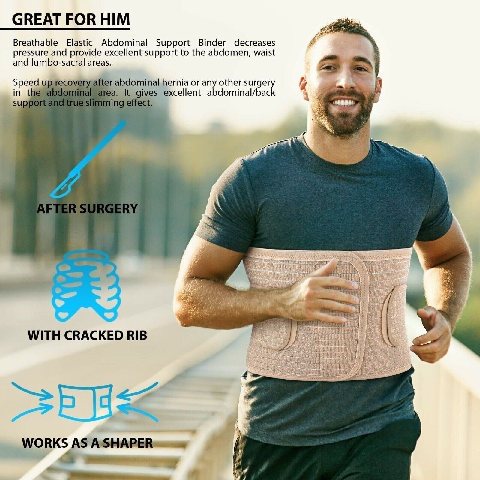 Dynamic Abdominal Binder Back Support / Umbilical Hernia Belt