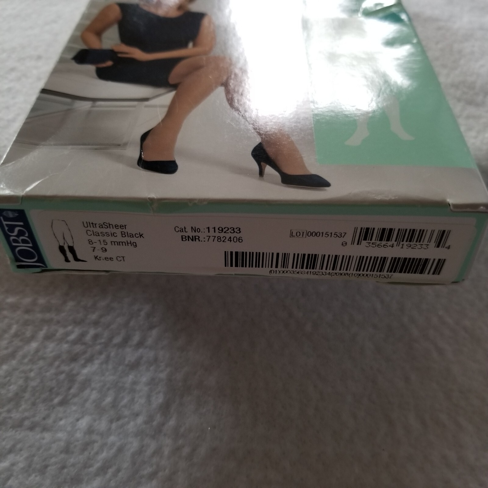JOBST Women’s Size Medium Ultrasheer Thigh High 8-15mmHg Support Classic Black