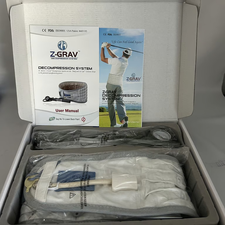 Z-Grav Decompression System Lumbar Back Brace Belt Inflatable Traction Size XL