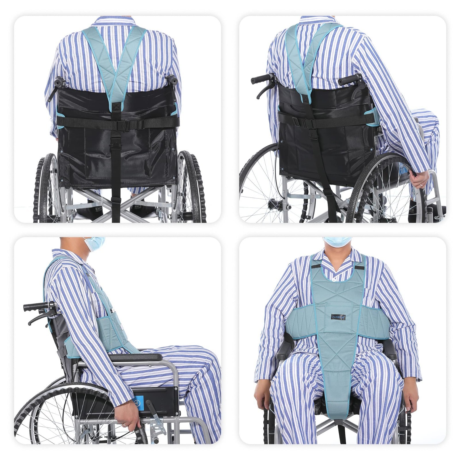 Adjustable Wheelchair Safety Belt – Non-Slip, Drop-Resistant Seat Belt for Elder
