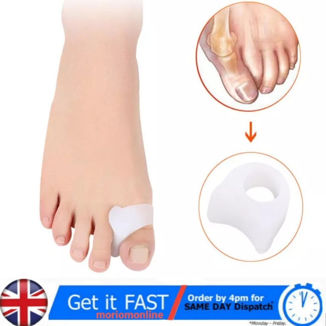 1 Pair Silicone Stay Put Straightener Separator Gel Toe Bunion Corrector Cushion