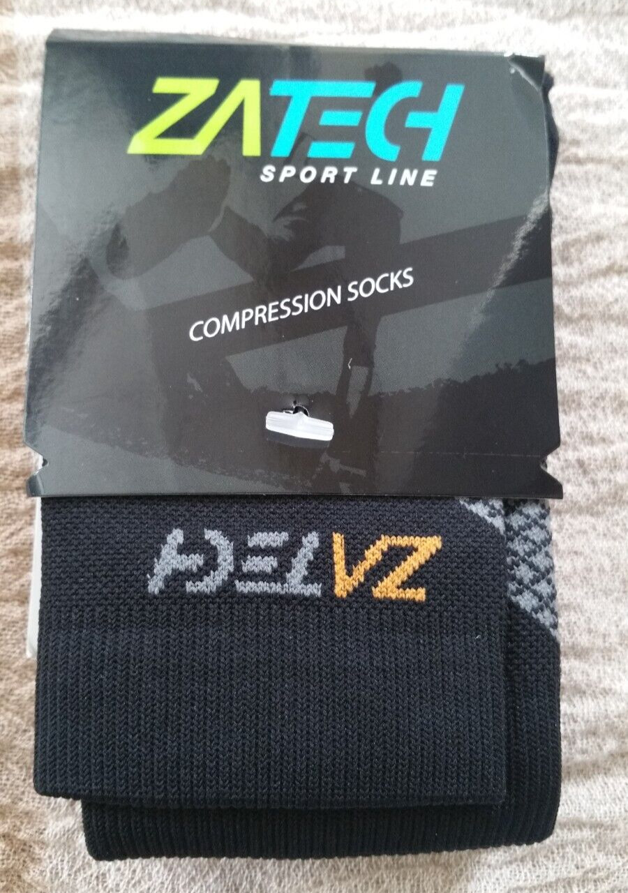 ZaTech sz Large (Men: 8-9.5 Women: 9.5-11) Compression Socks Quarter Cut
