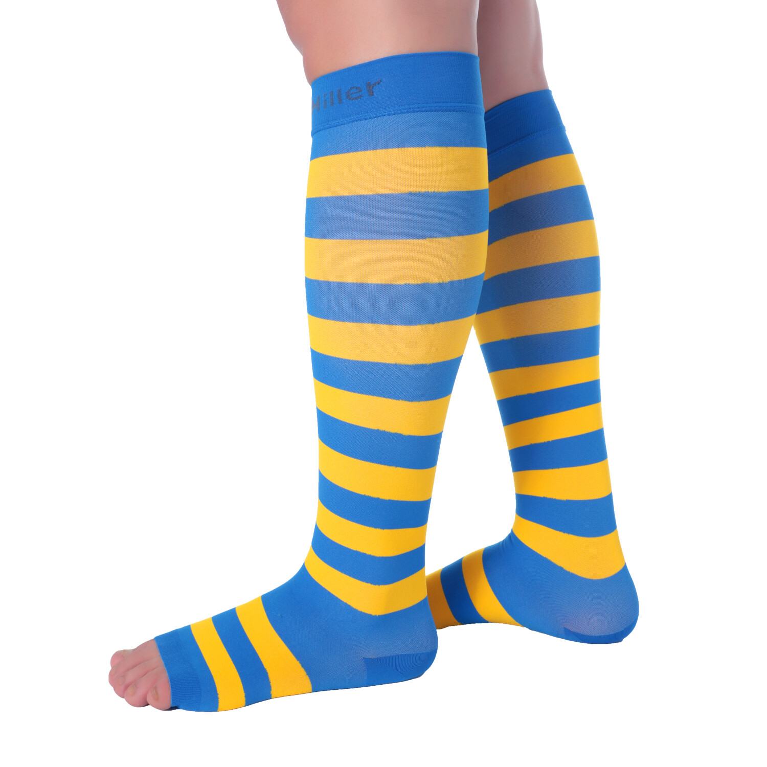 Doc Miller Open Toe Socks Compression Stockings 15-20 mmHg Sleeves Varicose Pain