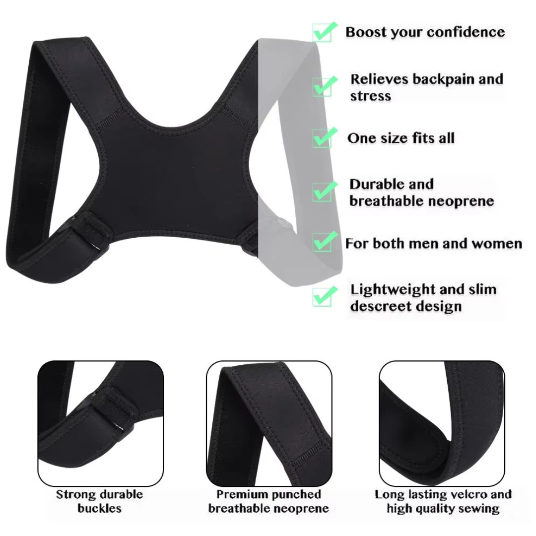 Back Posture Corrector Shoulder Straight Support Brace Belt Therapy Men Women