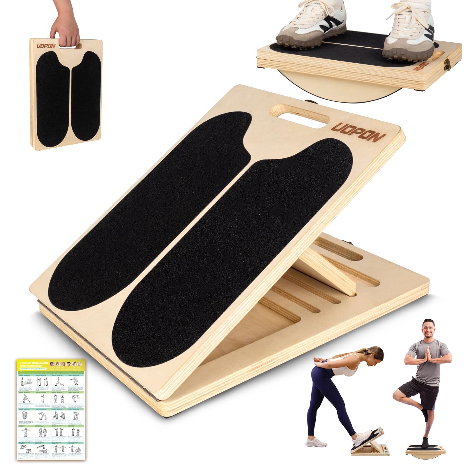 Slant Board for Calf Stretching, 2-in-1 & Balance