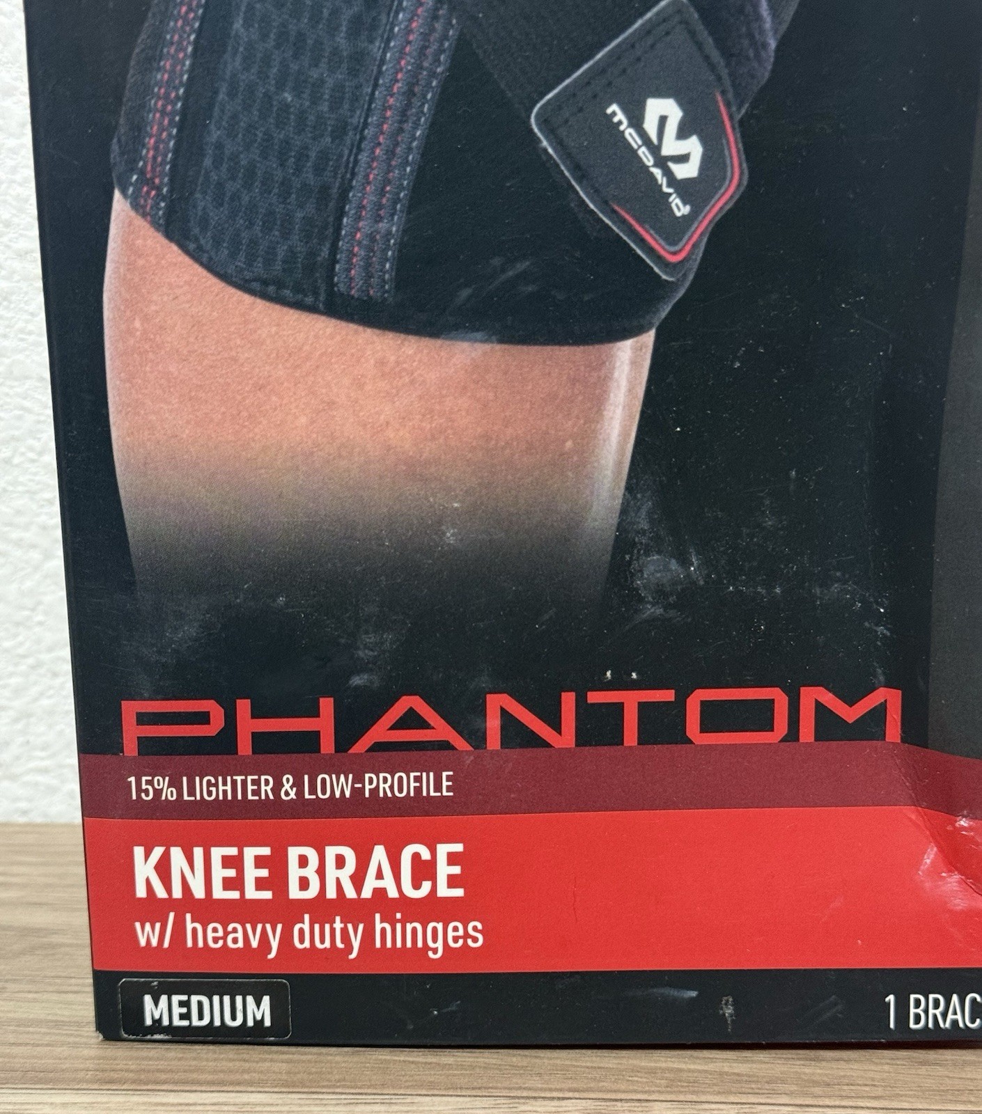 McDavid Phantom Knee Brace Support Level 3 Maximum Black Medium MD30310