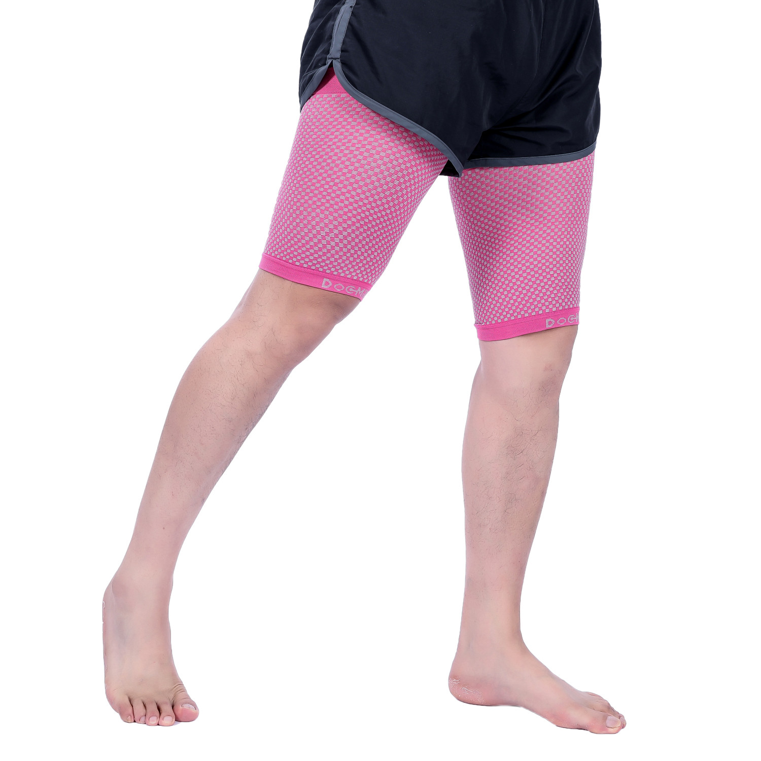 Doc Miller Thigh Compression Sleeve 1 Pair Hamstring Quad Groin Support PINK