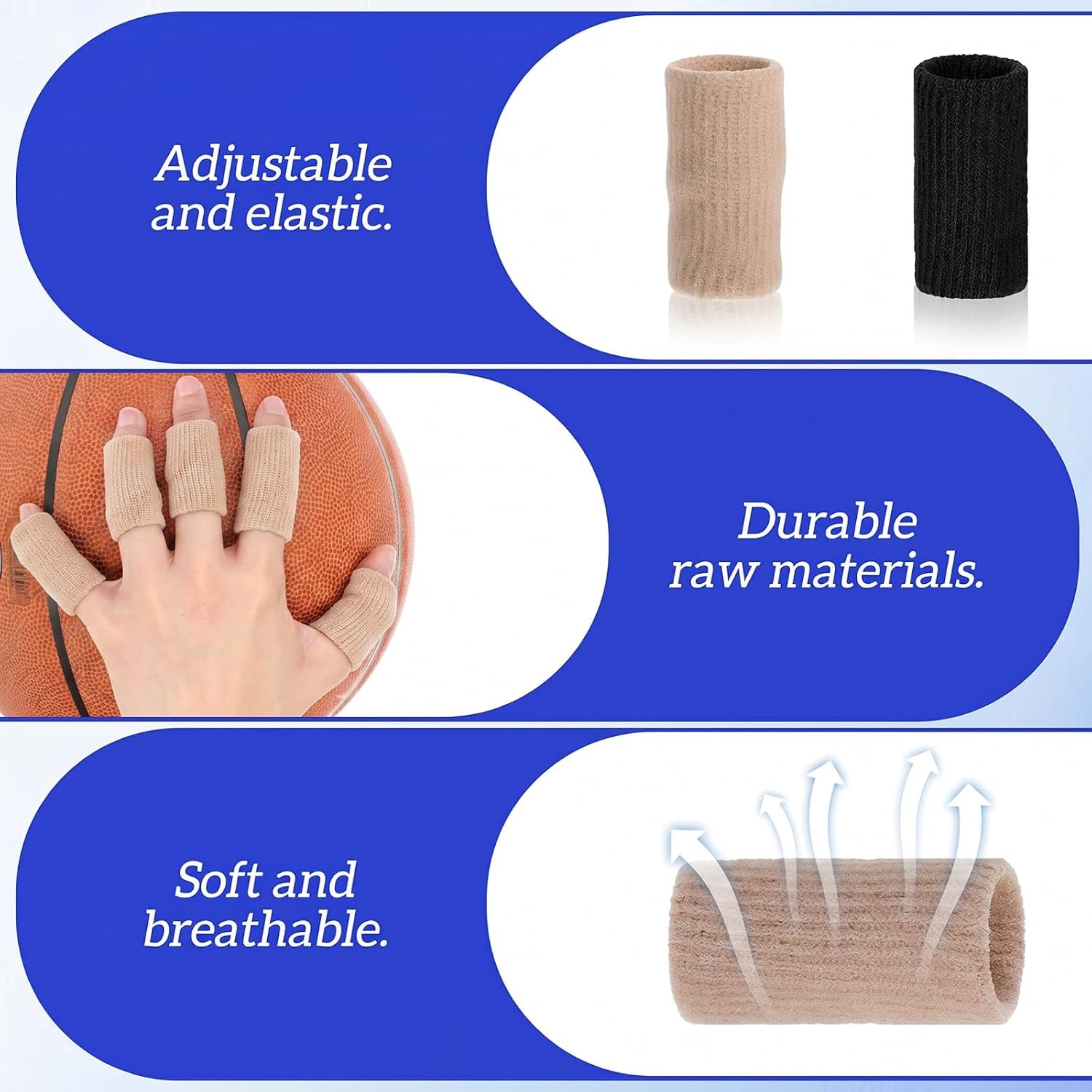Breathable Elastic Finger Sleeves for Sport Protection Fingertip Guard