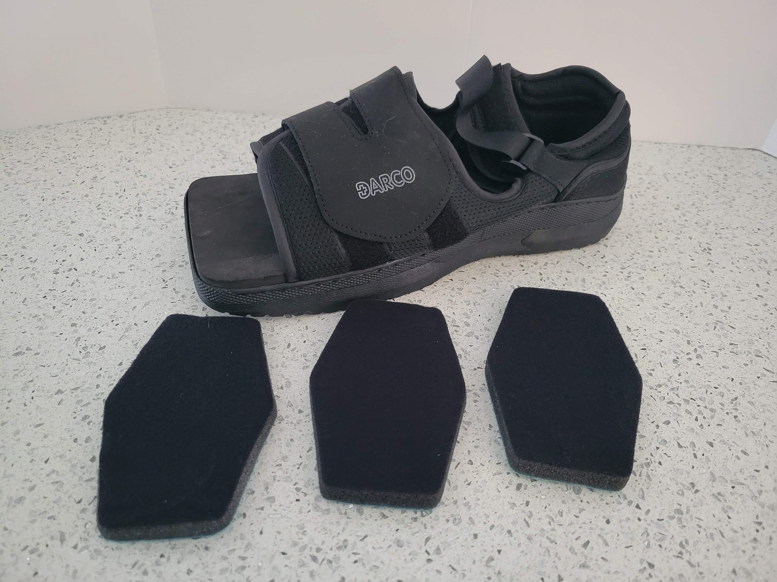 DARCO Black Post-Op Shoe One Size Adjustable Medical Walking Boot Support
