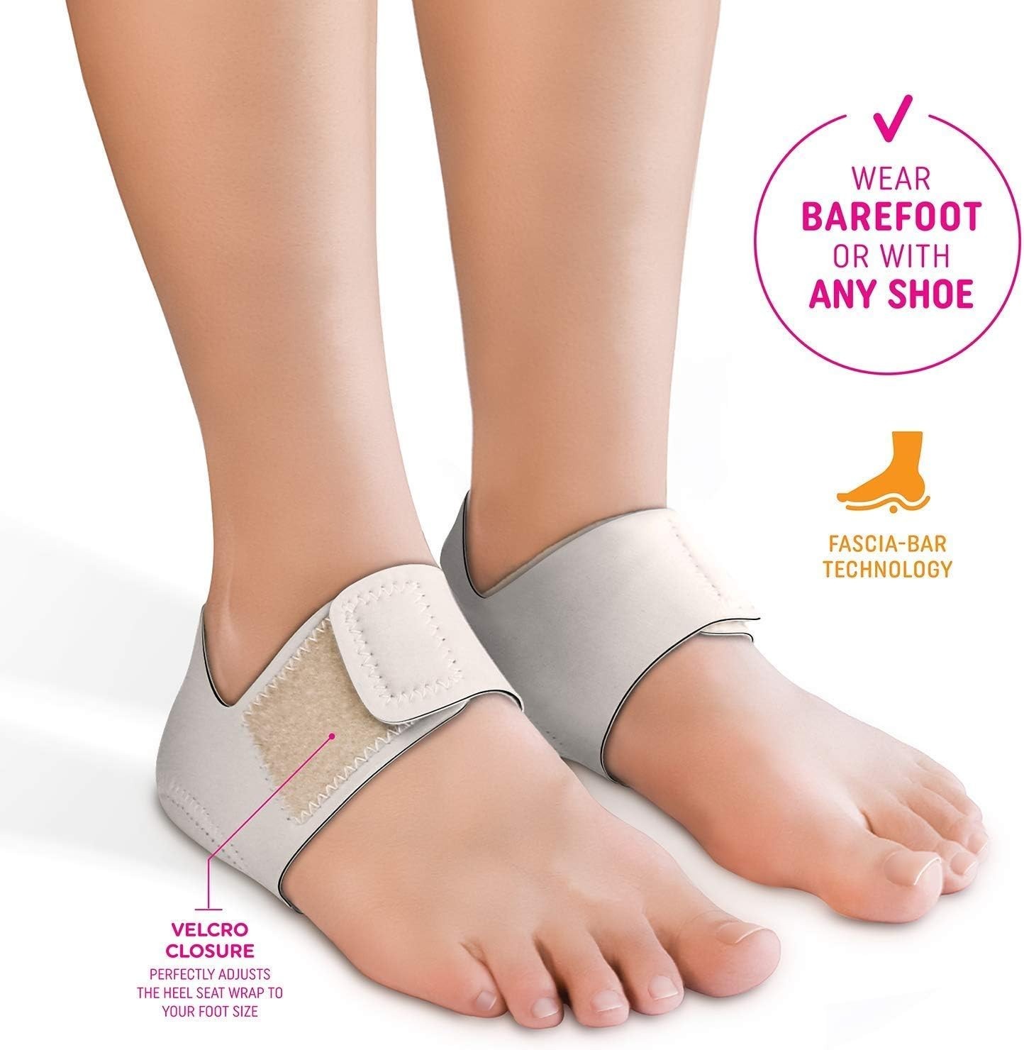 Cushioning Heel Seat Wraps for Enhanced Comfort & Support, M 6.5-10, M 5-8 Sizes