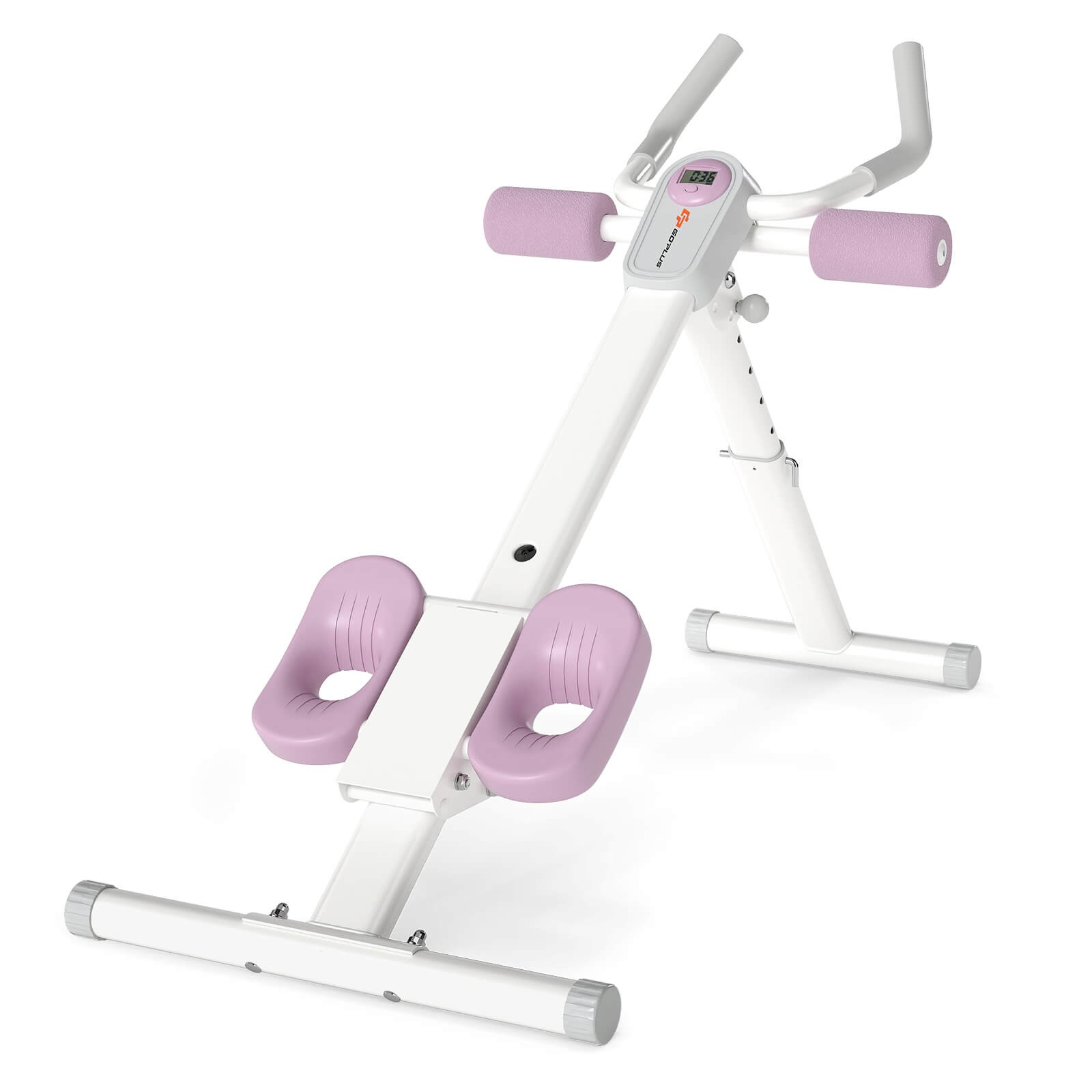 Adjustable Abdominal Trainer w/ Elbow Support Knee Protection and LCD Monitor