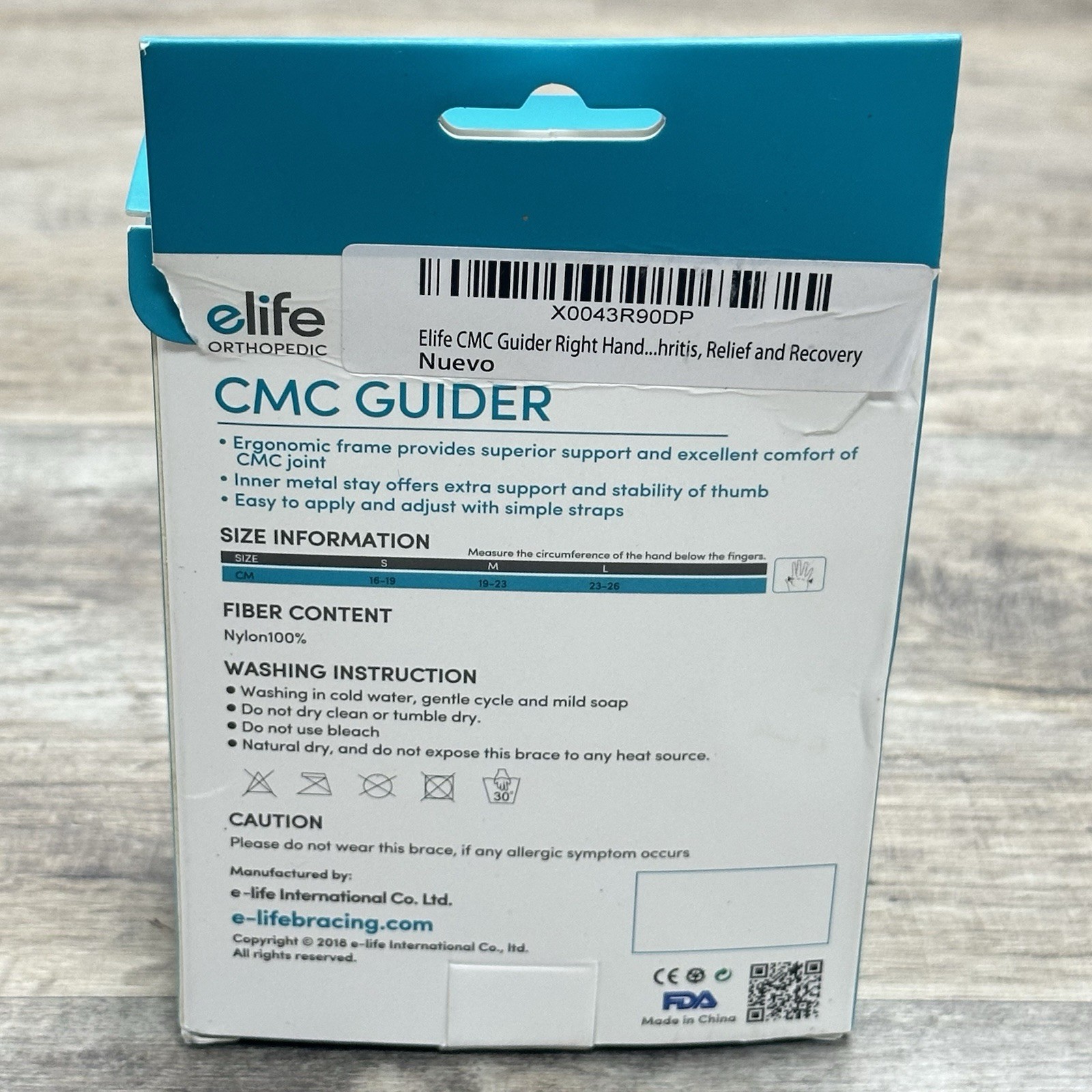 Elife CMC Guider – Thumb Brace Support for CMC Joint Pain Relief Osteoalthritis