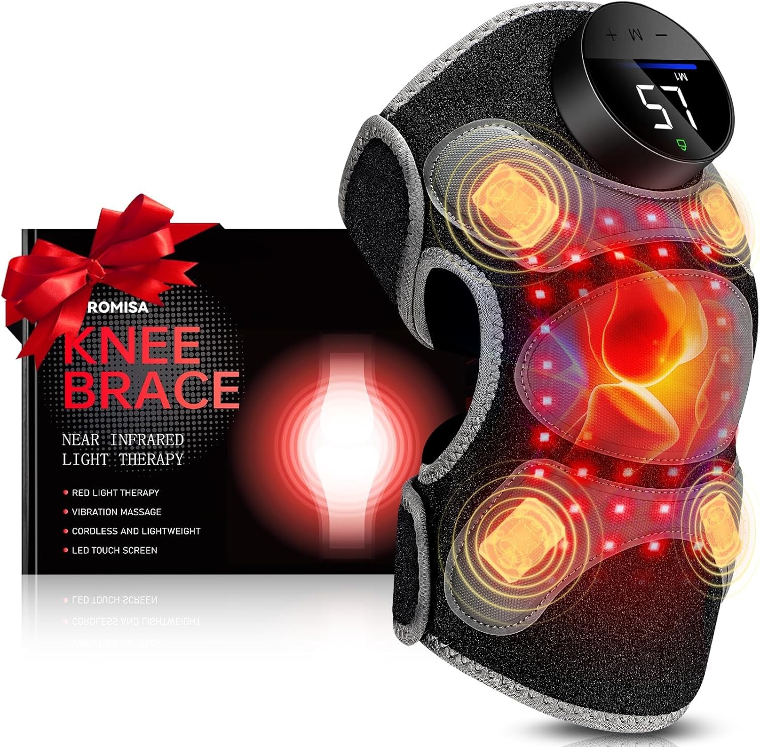 Wireless Adjustable Red Light Therapy Device for Knee, Elbow & Shoulder Relief