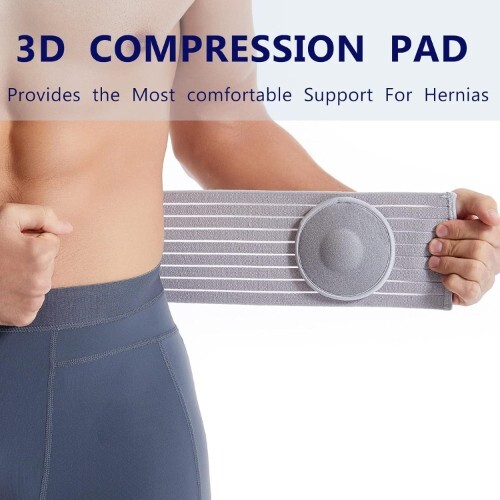 Umbilical Hernia Belt – Unisex – Abdominal Support Binder with Compression Pad