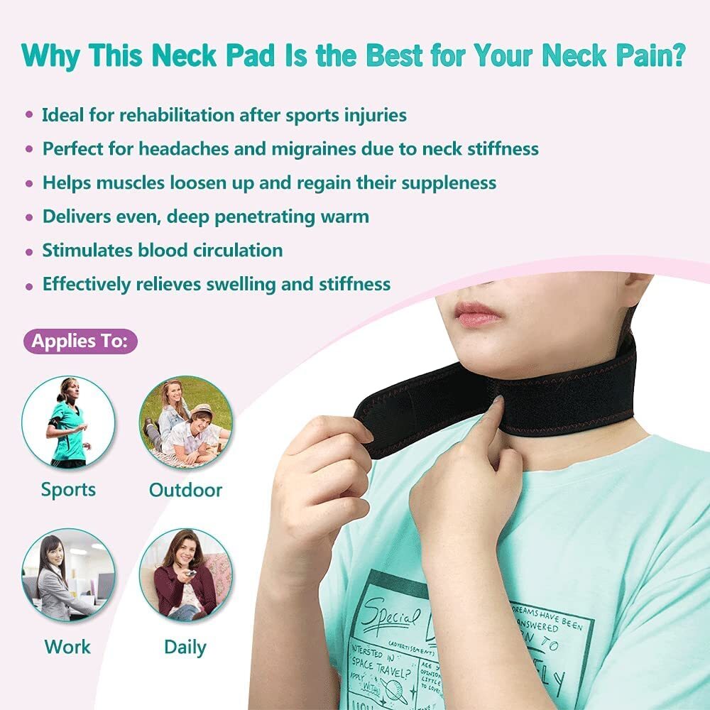 Neck Ice Pack Wrap Pain Relief Neck Brace Hot and Cold Cervical Collar Adjust