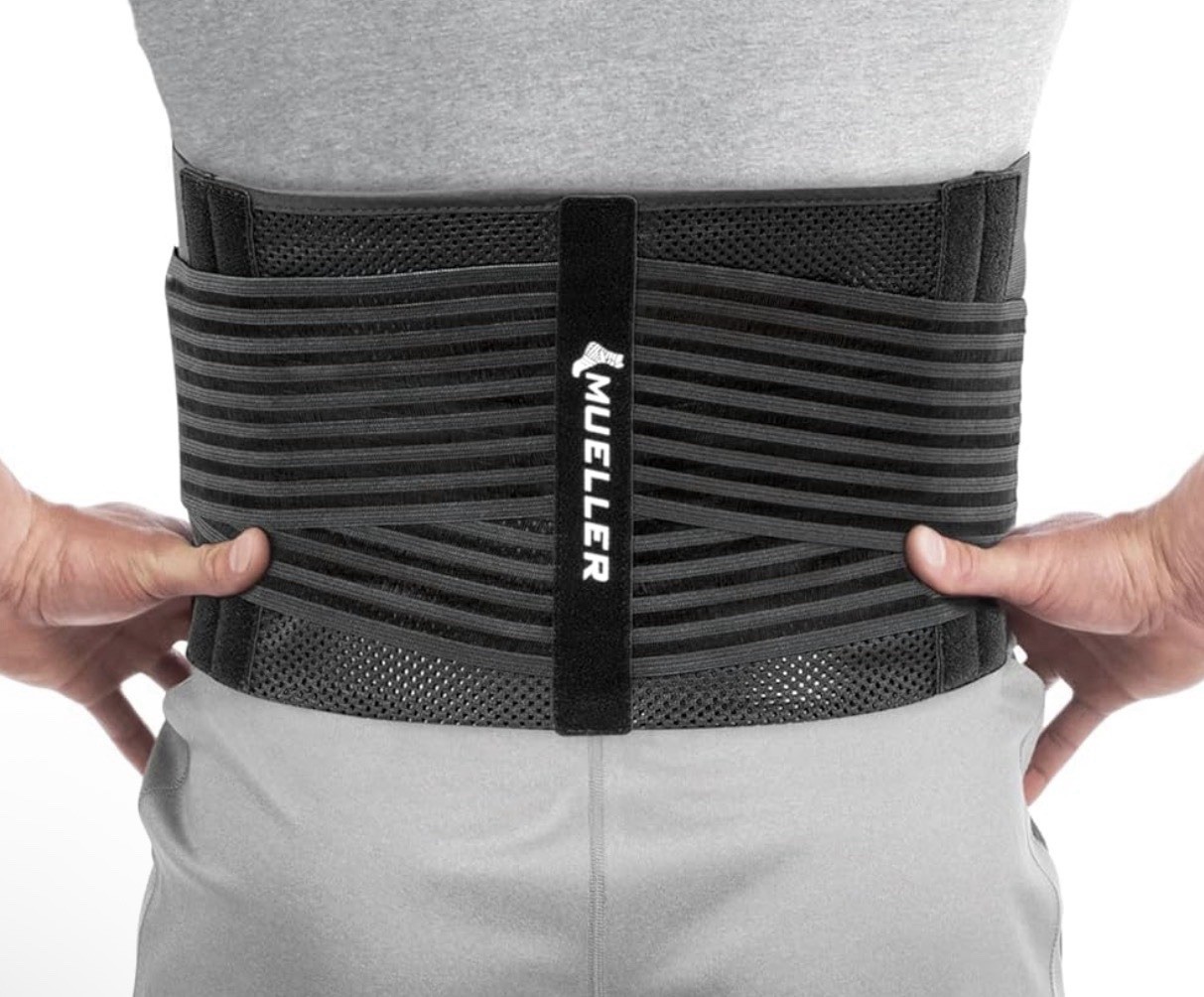 MUELLER Sports Medicine 4-in-1 Lumbar Back Brace with Hot/Cold Pack