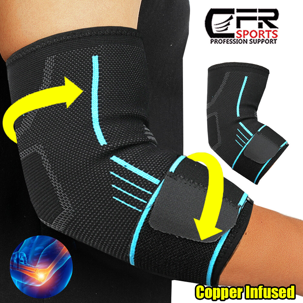 CFR Tennis Elbow Brace Support Arthritis Tendonitis Golfer Arm Joint Pain Copper
