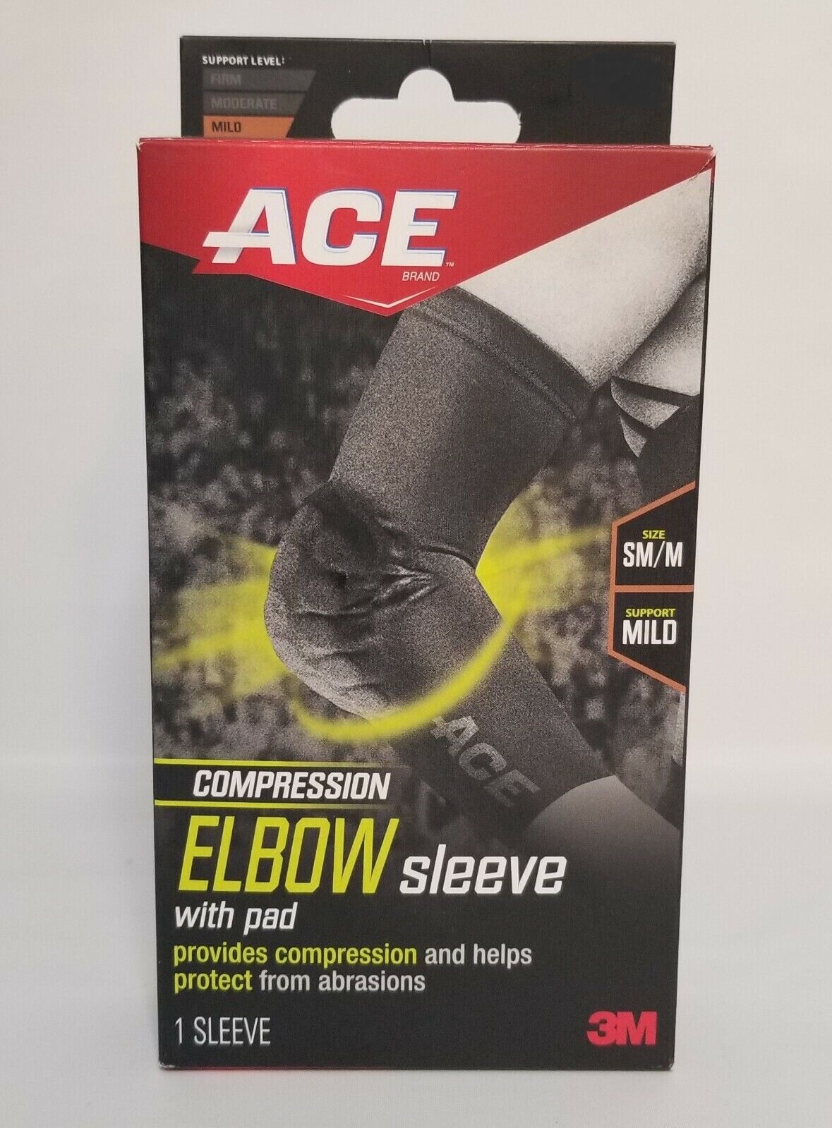 ACE Compression Elbow Sleeve Pad Abrasion Protection Breathable S/M or L/XL NEW