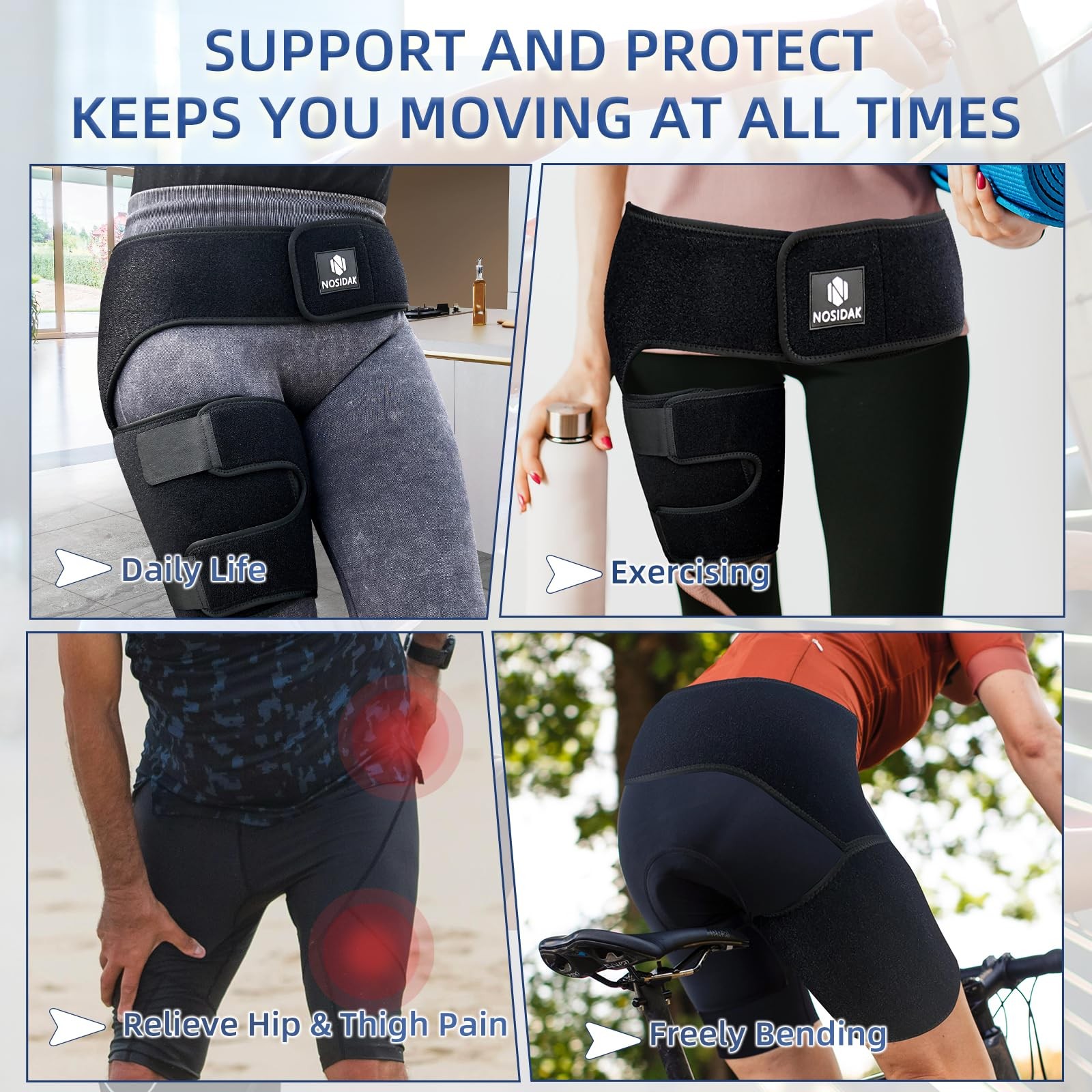 Hip Brace for Sciatica Pain Hamstring Compression Sleeve Groin Brace SI Belt …