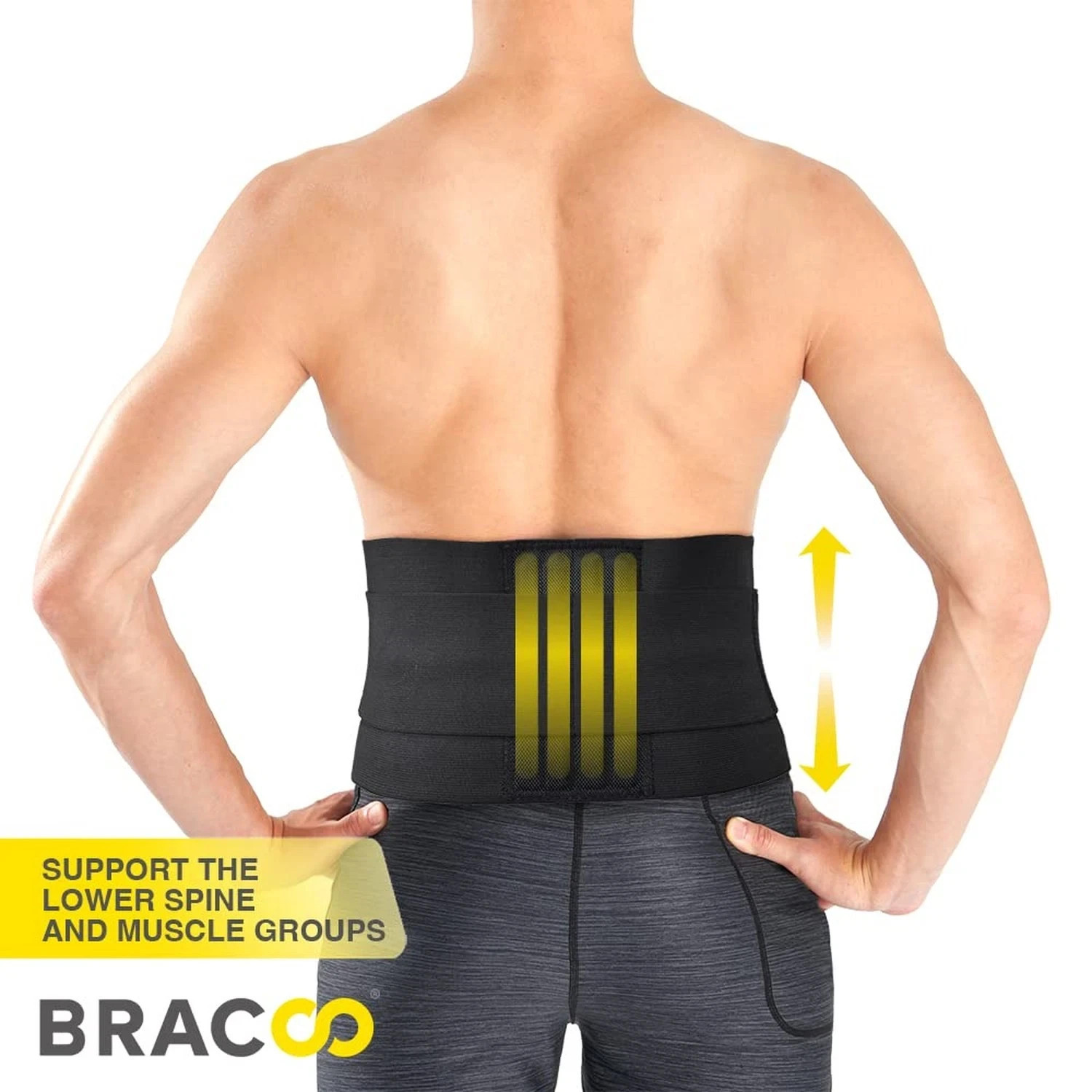 Bracoo Adjustable Back Brace, Back Pain Relief Support for Men and Women, Ide…