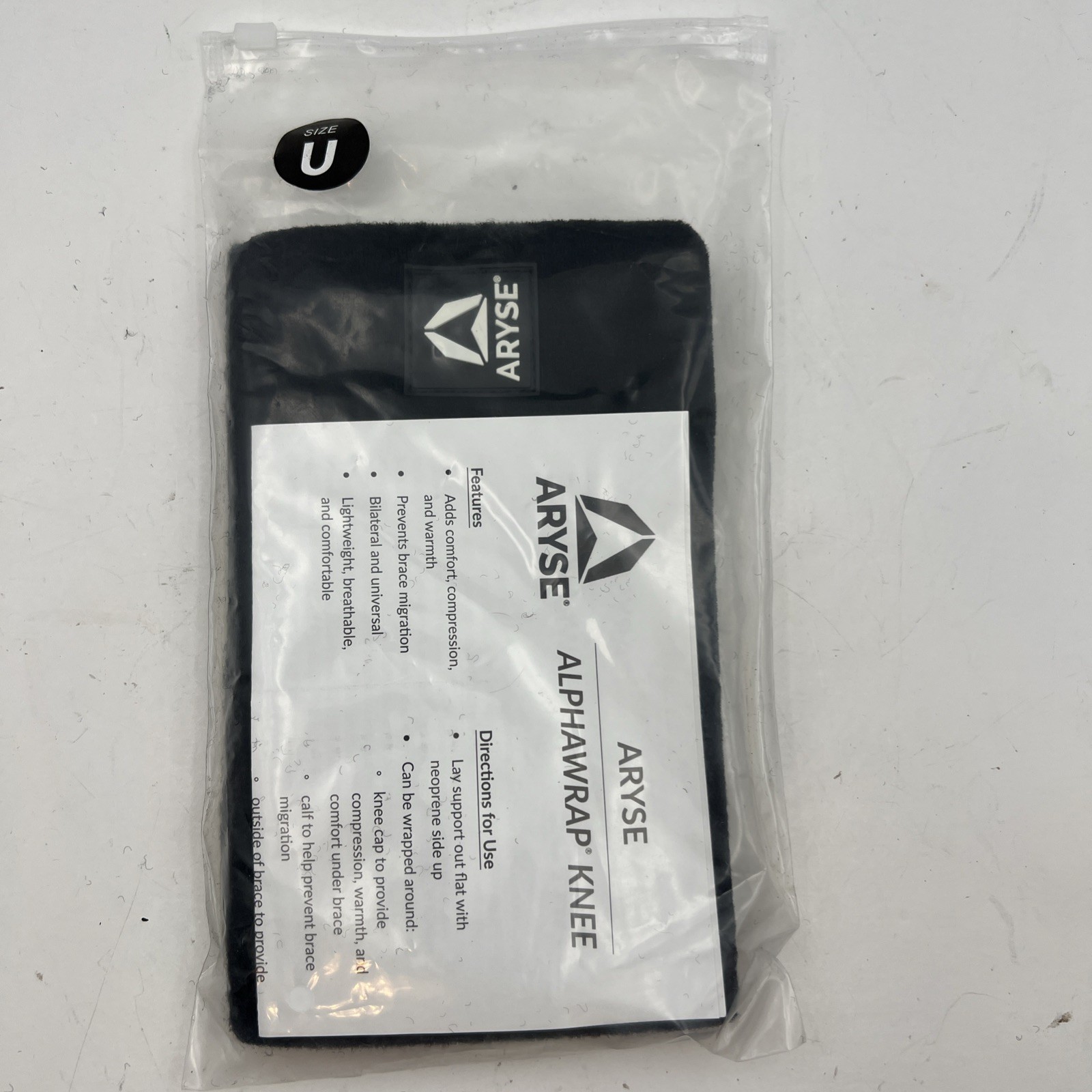 New Aryse AlphaWrap Knee Wrap Compression Adult U Universal Fit AY-97