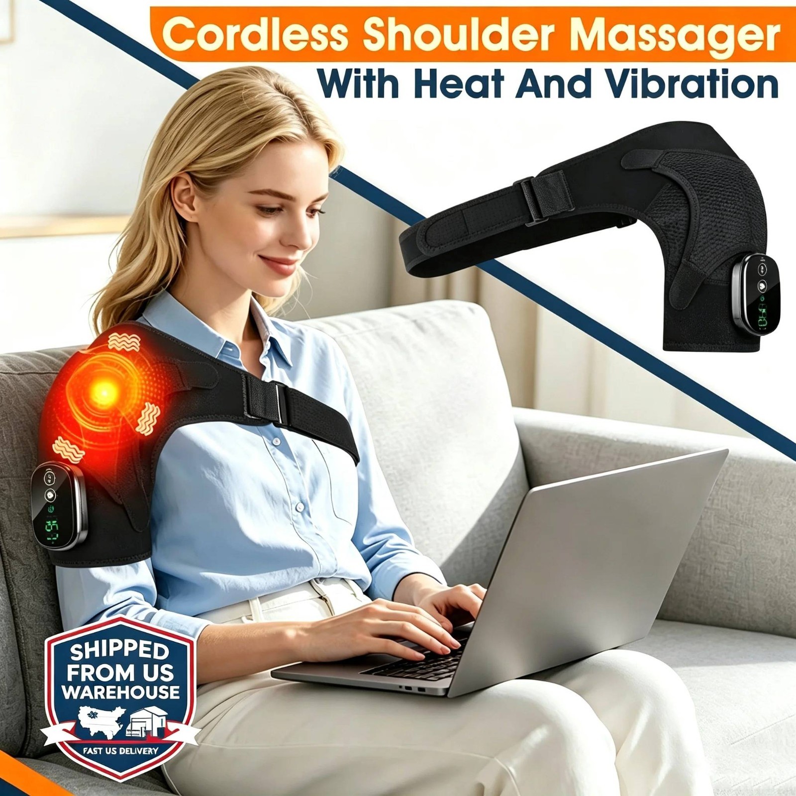 Back Shoulder Belt Brace Relax Shoulder Neck Muscle Massagers Health Care